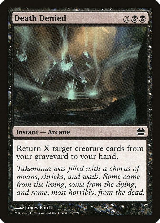 Image for Death Denied (77) (MMA) - Magic: The Gathering