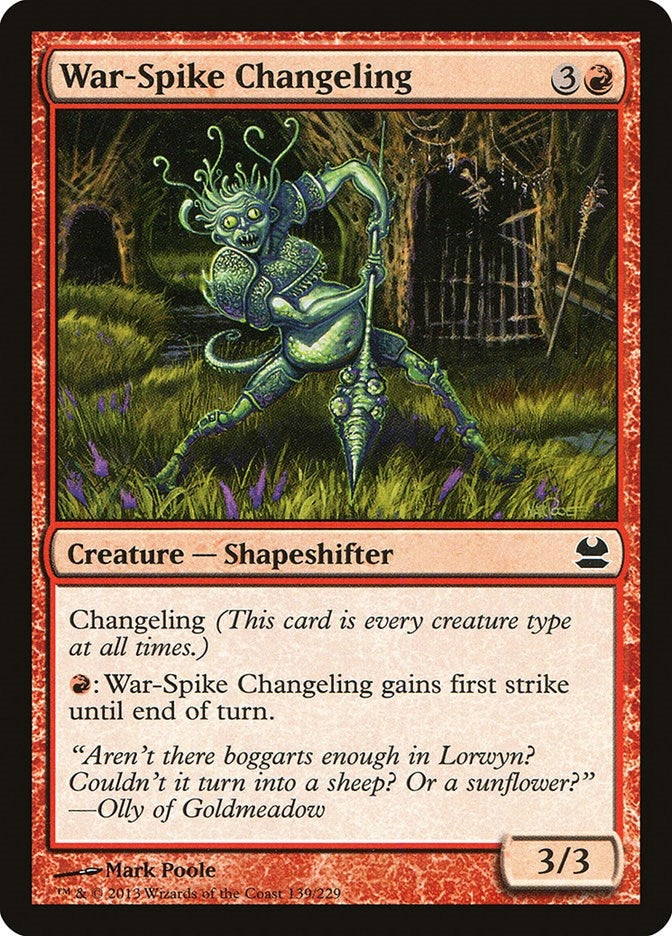 Image for War-Spike Changeling (139) (MMA) - Magic: The Gathering