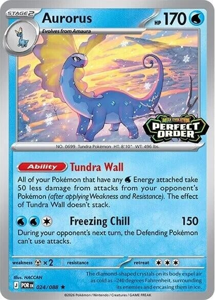 Image for Aurorus (Perfect Order Stamped) (024/088) (MCAP) - Pokemon
