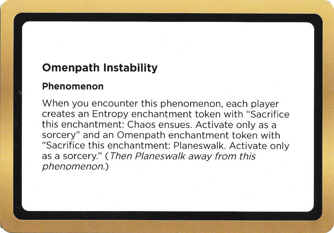 Image for Omenpath Instability (Black Lotus Unknown Planechase) (OVER) - Magic: The Gathering