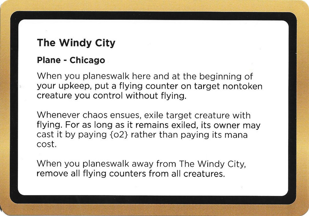 Image for The Windy City (Black Lotus Unknown Planechase) (OVER) - Magic: The Gathering