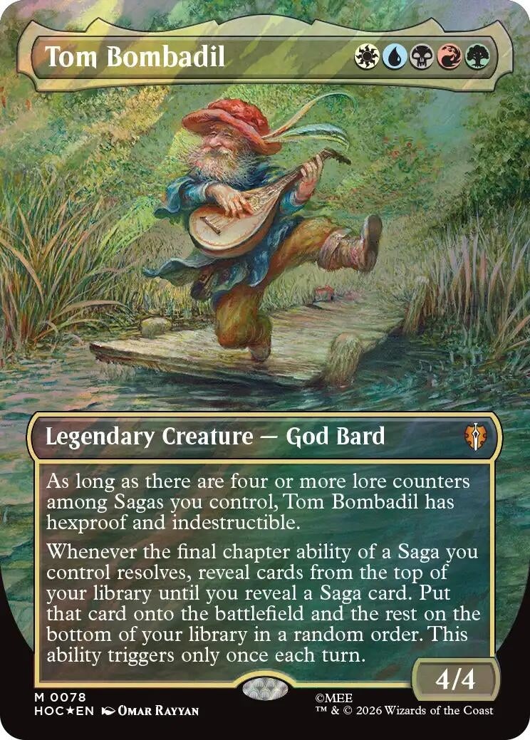Image for Tom Bombadil (Borderless) (Surge Foil) (78) (HOC) - Magic: The Gathering