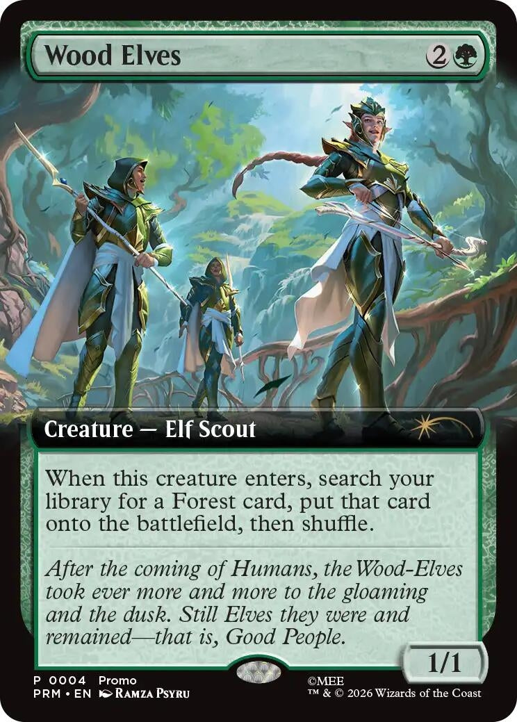 Image for Wood Elves (Extended Art) (4) (PRM) - Magic: The Gathering