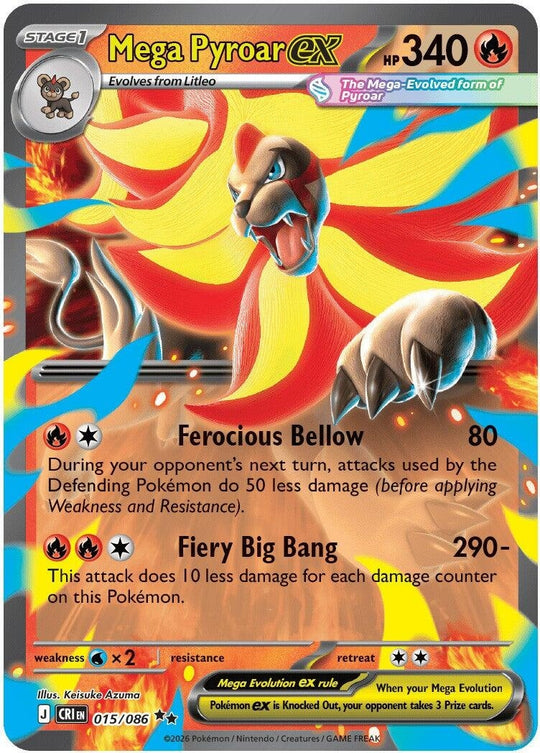 Mega Pyroar ex (015/086) (CRI)