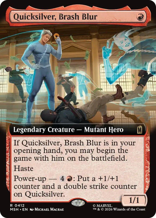 Image for Quicksilver, Brash Blur (Extended Art) (412) (MSH) - Magic: The Gathering