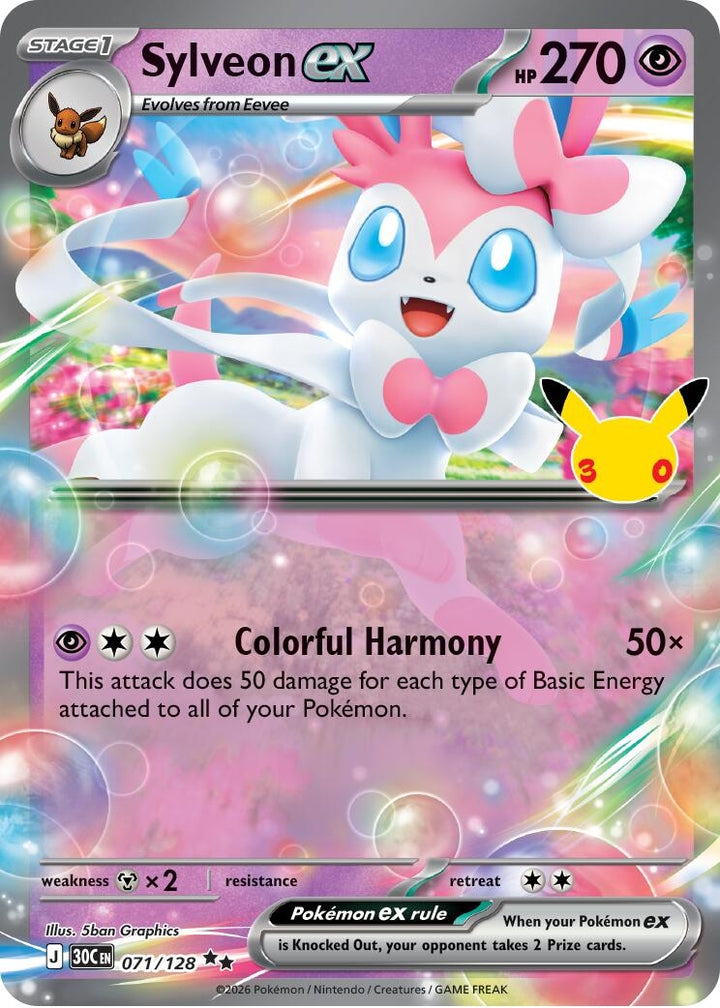 Image for Sylveon ex (071/128) (30C) - Pokemon