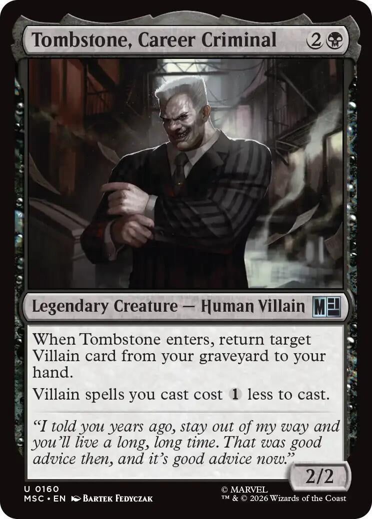 Tombstone, Career Criminal (0160) (Surge Foil) (160) (MSC)