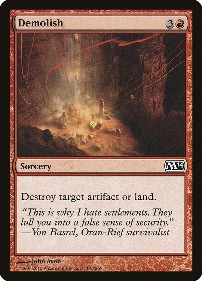 Image for Demolish (136) (M14) - Magic: The Gathering