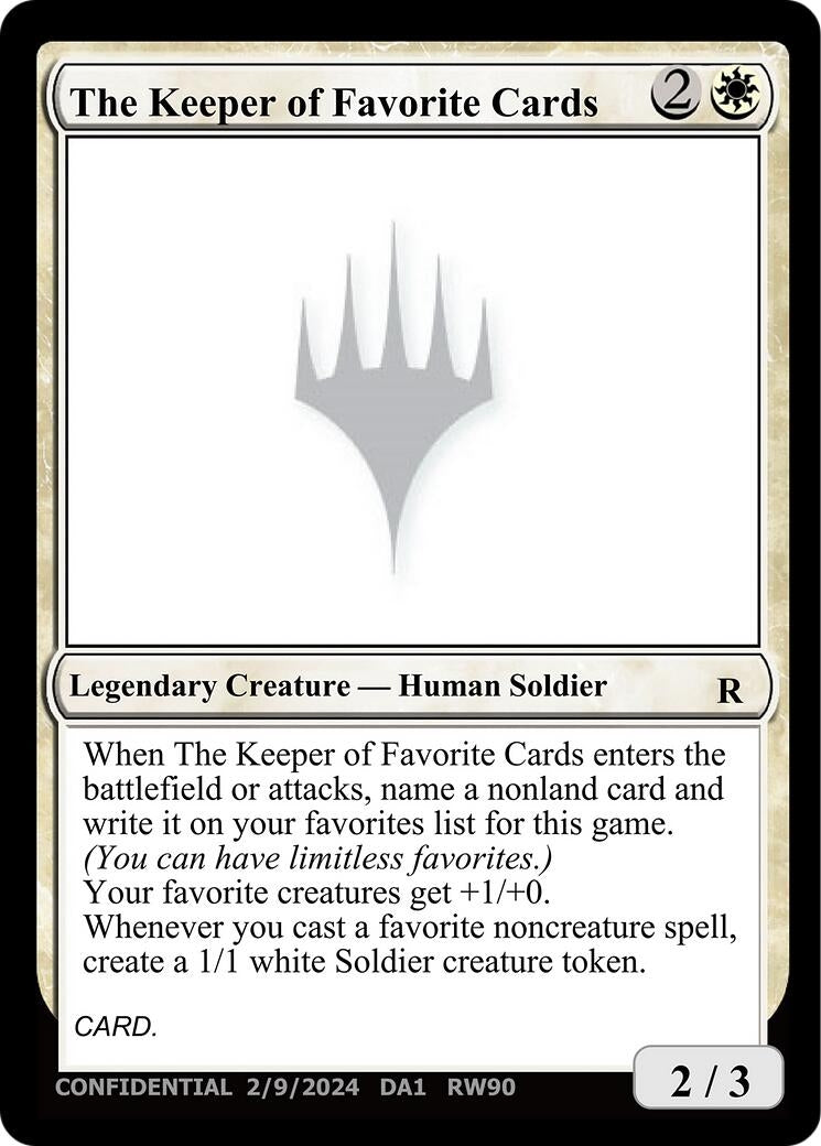 Image for The Keeper of Favorite Cards (2/9/2024) (UNK) - Magic: The Gathering