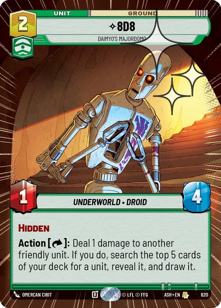 Image for 8D8 - Daimyo's Majordomo (Hyperspace Foil) (620) (ASH) - Star Wars: Unlimited