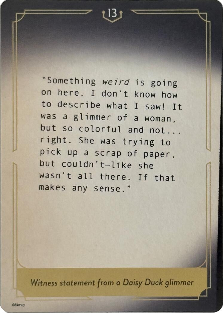 Image for Whispers in the Well Case File Cards (13 of 18) - Disney Lorcana
