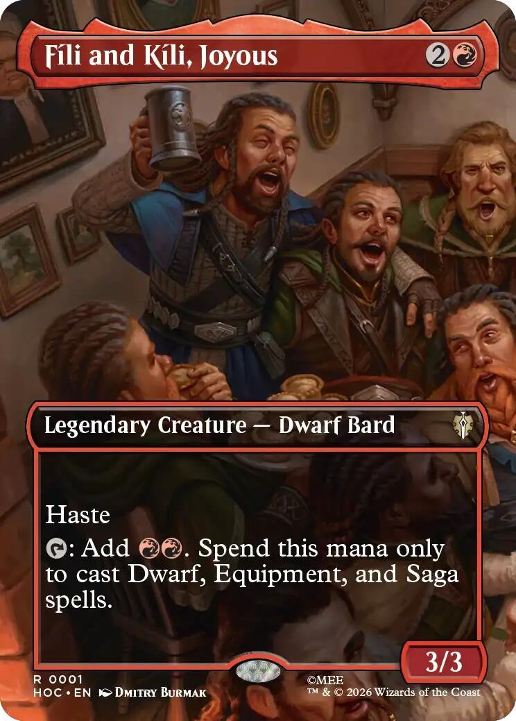 Image for Fili and Kili, Joyous (Borderless) (1) (HOC) - Magic: The Gathering