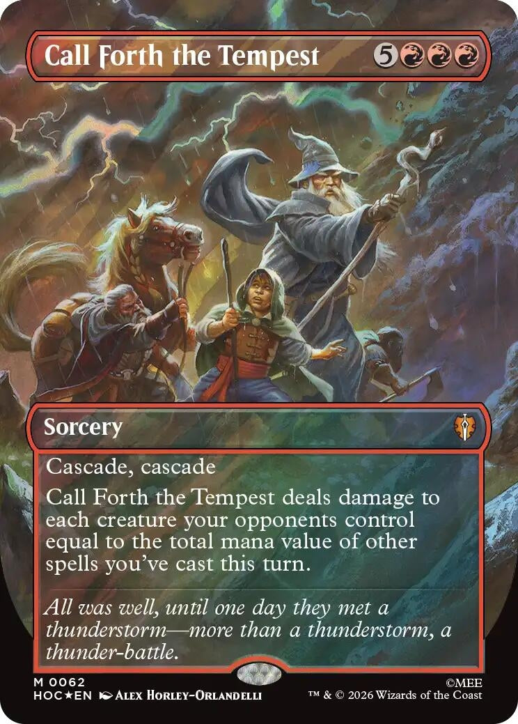 Image for Call Forth the Tempest (Borderless) (Surge Foil) (62) (HOC) - Magic: The Gathering