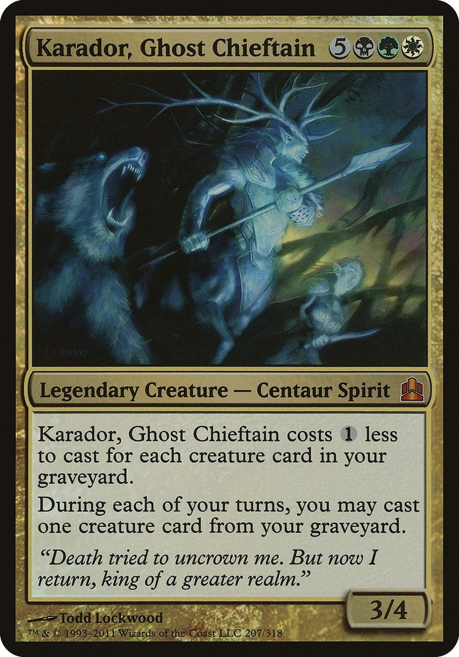 Image for Karador, Ghost Chieftain (Commander) (OVER) - Magic: The Gathering