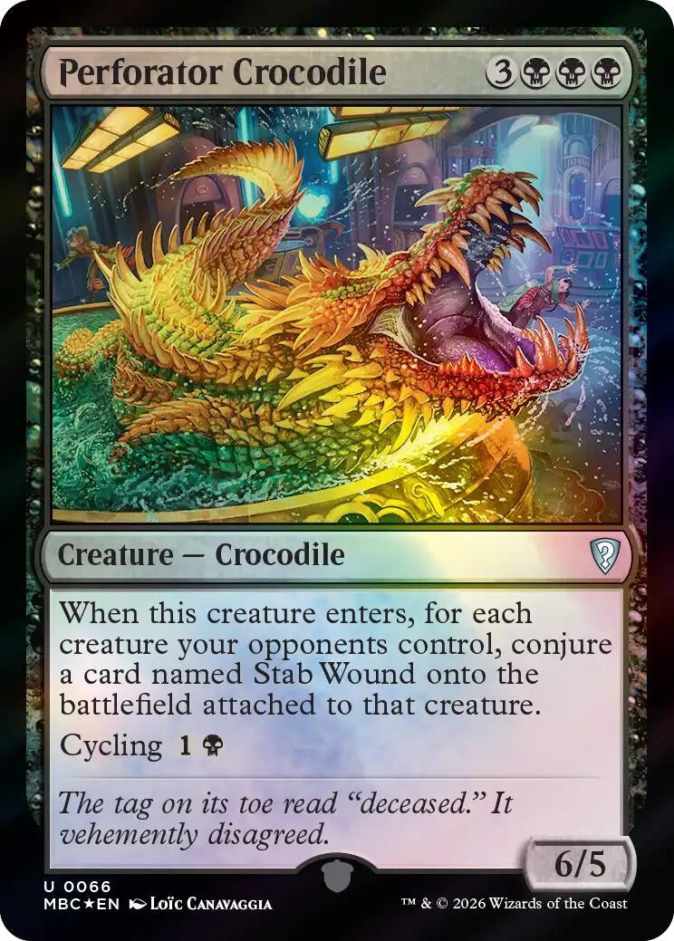 Image for Perforator Crocodile (66) (MBC) - Magic: The Gathering