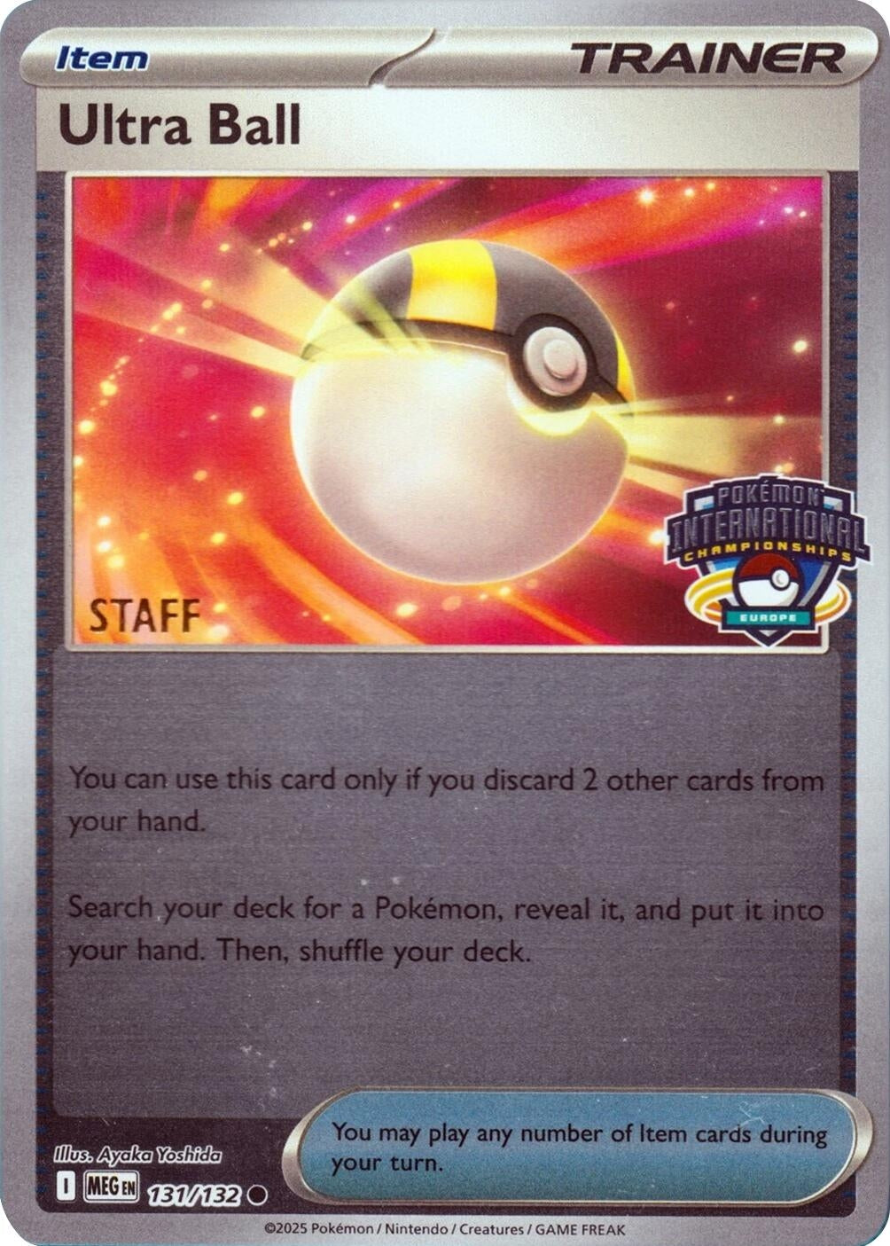 Image for Ultra Ball - 131/132 (Europe International Championship) [Staff] (131/132) (PR) - Pokemon