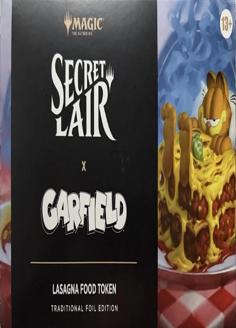 Image for Secret Lair Drop: Secret Lair x Garfield - Lasagna Food Token - Traditional Foil Edition - Magic: The Gathering