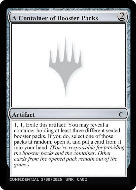 Image for A Container of Booster Packs (UNK) - Magic: The Gathering