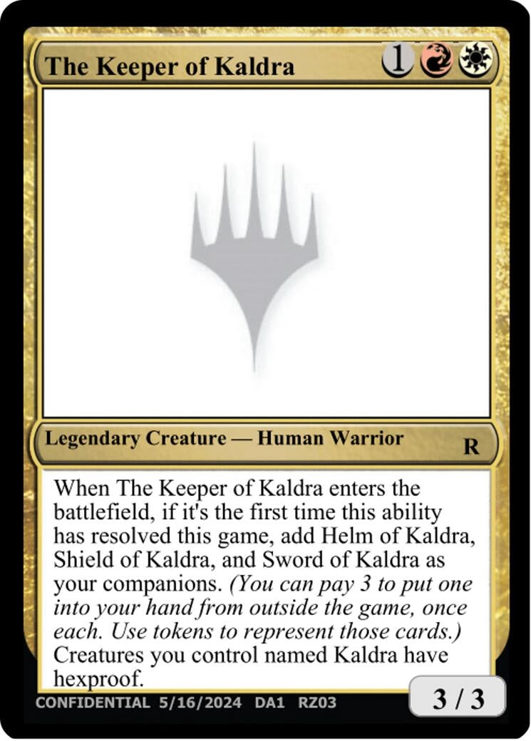 Image for The Keeper of Kaldra (UNK) - Magic: The Gathering
