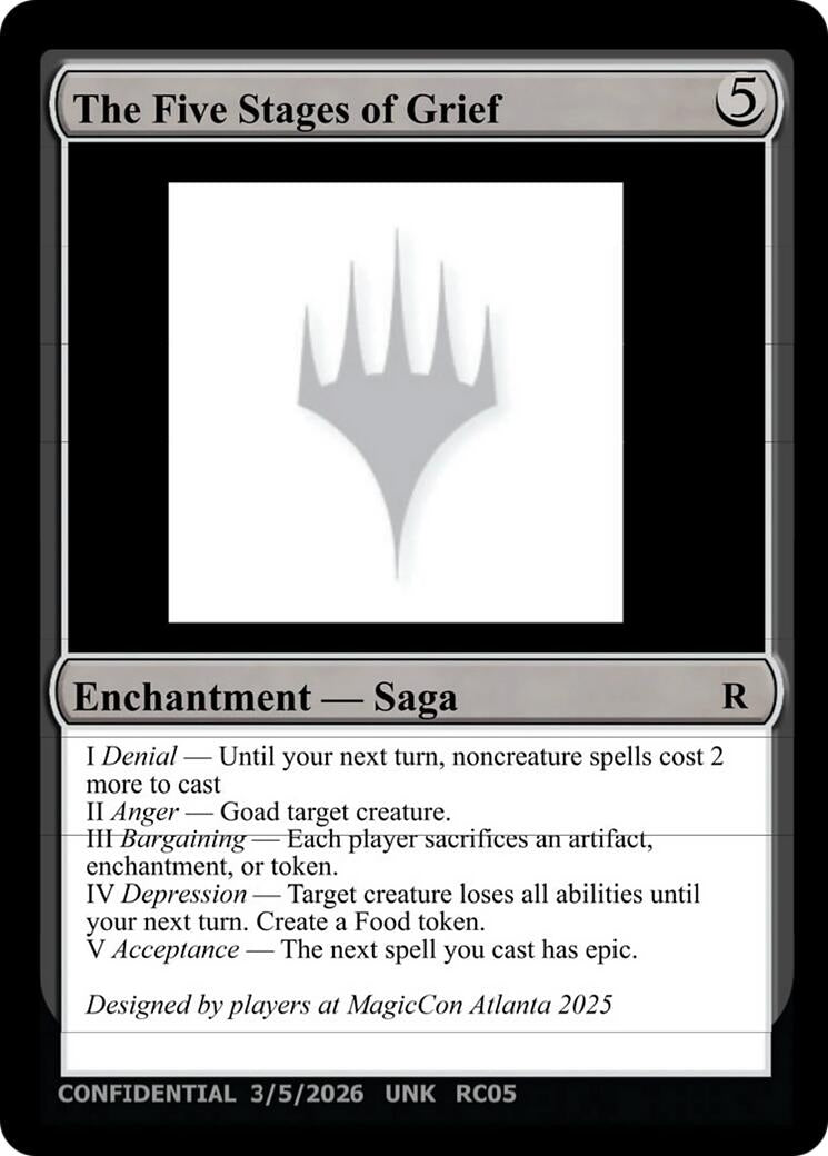 Image for The Five Stages of Grief (UNK) - Magic: The Gathering