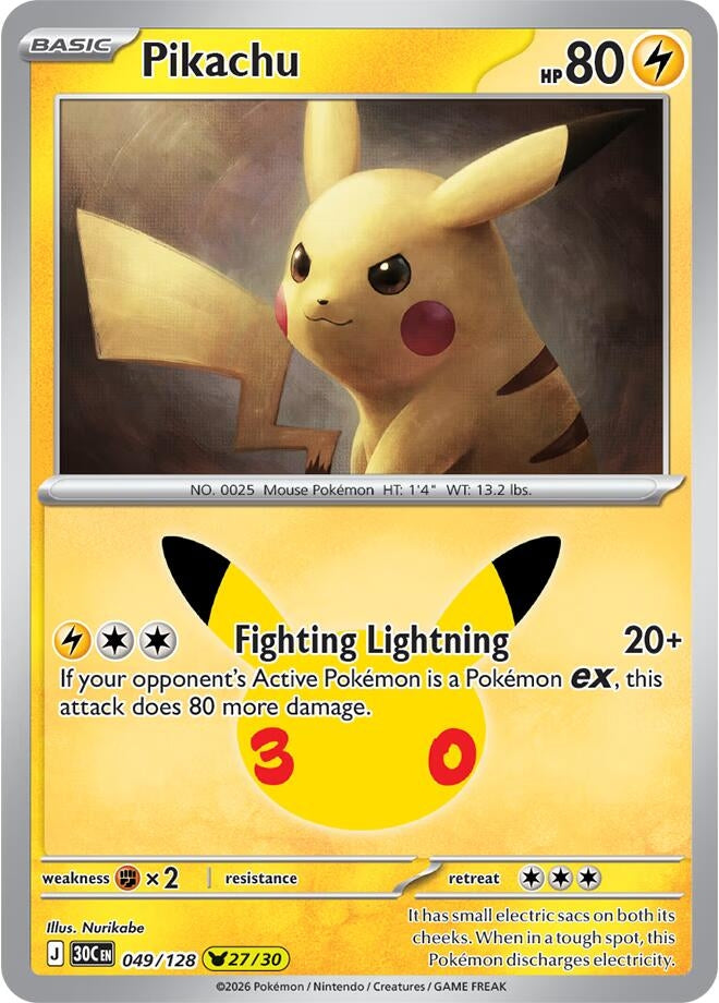 Image for Pikachu (049/128) (30C) - Pokemon