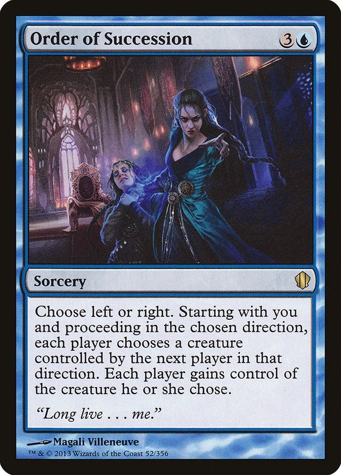 Image for Order of Succession (52) (C13) - Magic: The Gathering
