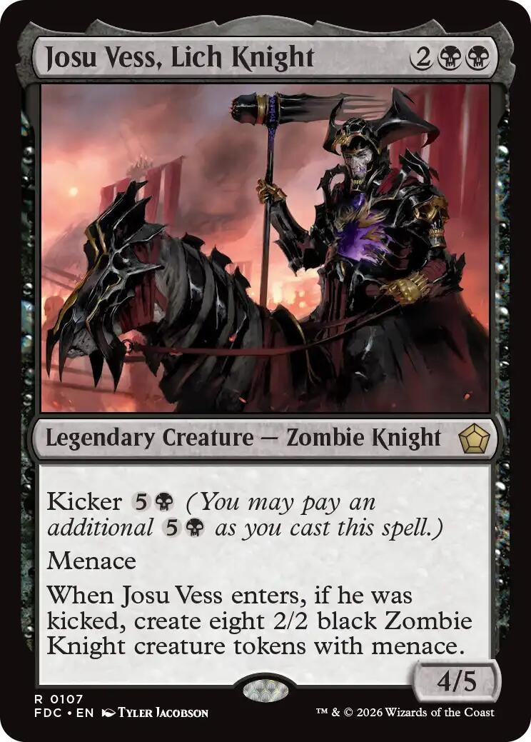 Image for Josu Vess, Lich Knight (107) (FDC) - Magic: The Gathering