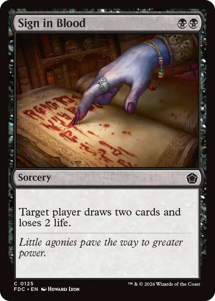 Image for Sign in Blood (125) (FDC) - Magic: The Gathering