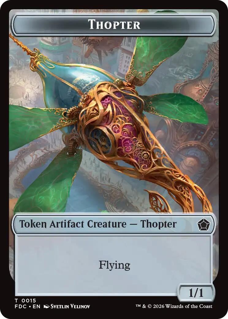 Image for Thopter // Myr Double-Sided Token (15 // 14) (FDC) - Magic: The Gathering