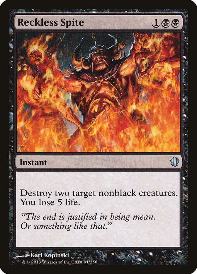 Image for Reckless Spite (91) - Magic: The Gathering