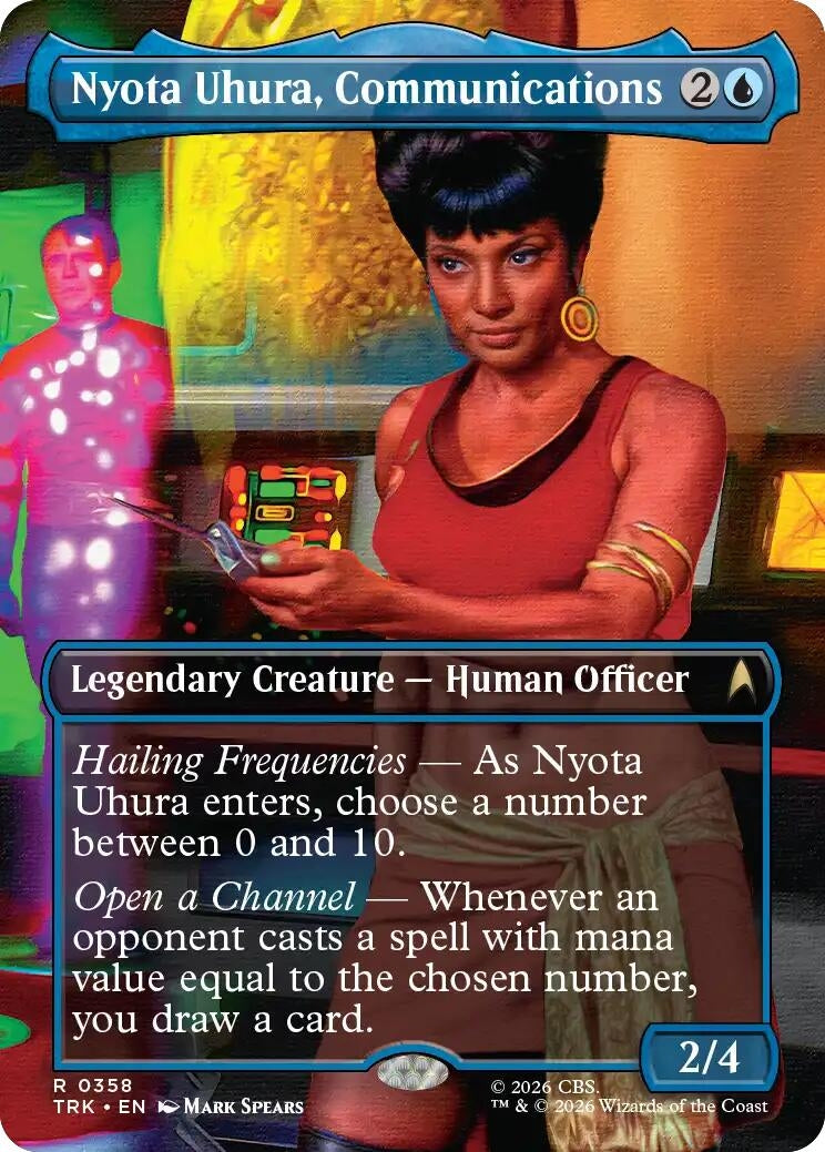 Image for Nyota Uhura, Communications (Borderless) (358) (TRK) - Magic: The Gathering