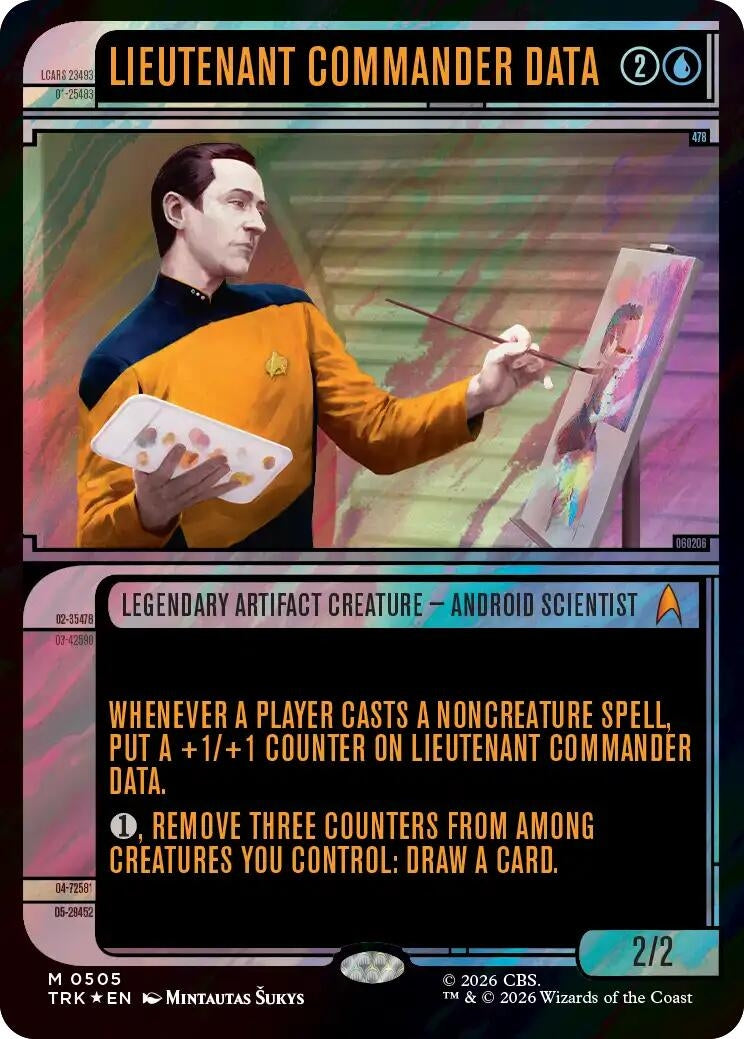 Image for Lieutenant Commander Data (Showcase) (Surge Foil) (505) (TRK) - Magic: The Gathering