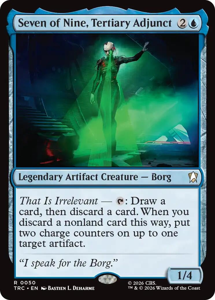 Image for Seven of Nine, Tertiary Adjunct (Surge Foil) (50) (TRC) - Magic: The Gathering