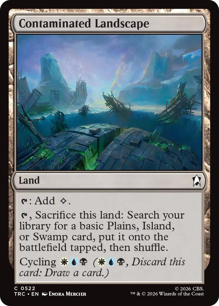 Image for Contaminated Landscape (Surge Foil) (522) (TRC) - Magic: The Gathering