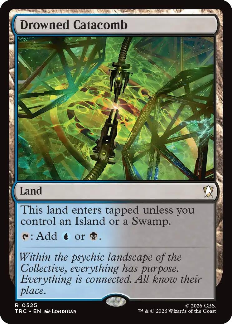 Image for Drowned Catacomb (Surge Foil) (525) (TRC) - Magic: The Gathering