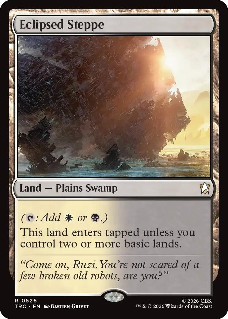 Image for Eclipsed Steppe (Surge Foil) (526) (TRC) - Magic: The Gathering
