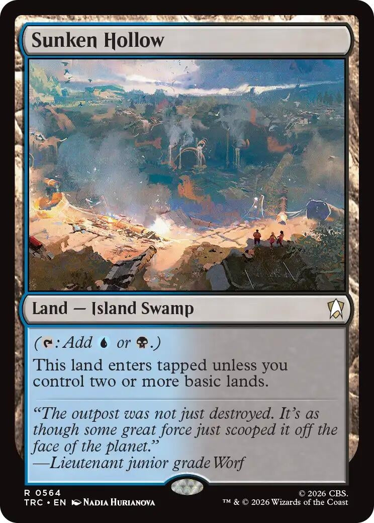 Image for Sunken Hollow (Surge Foil) (564) (TRC) - Magic: The Gathering