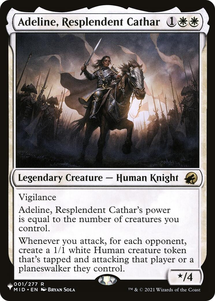 Image for Adeline, Resplendent Cathar (1) (LIST) - Magic: The Gathering