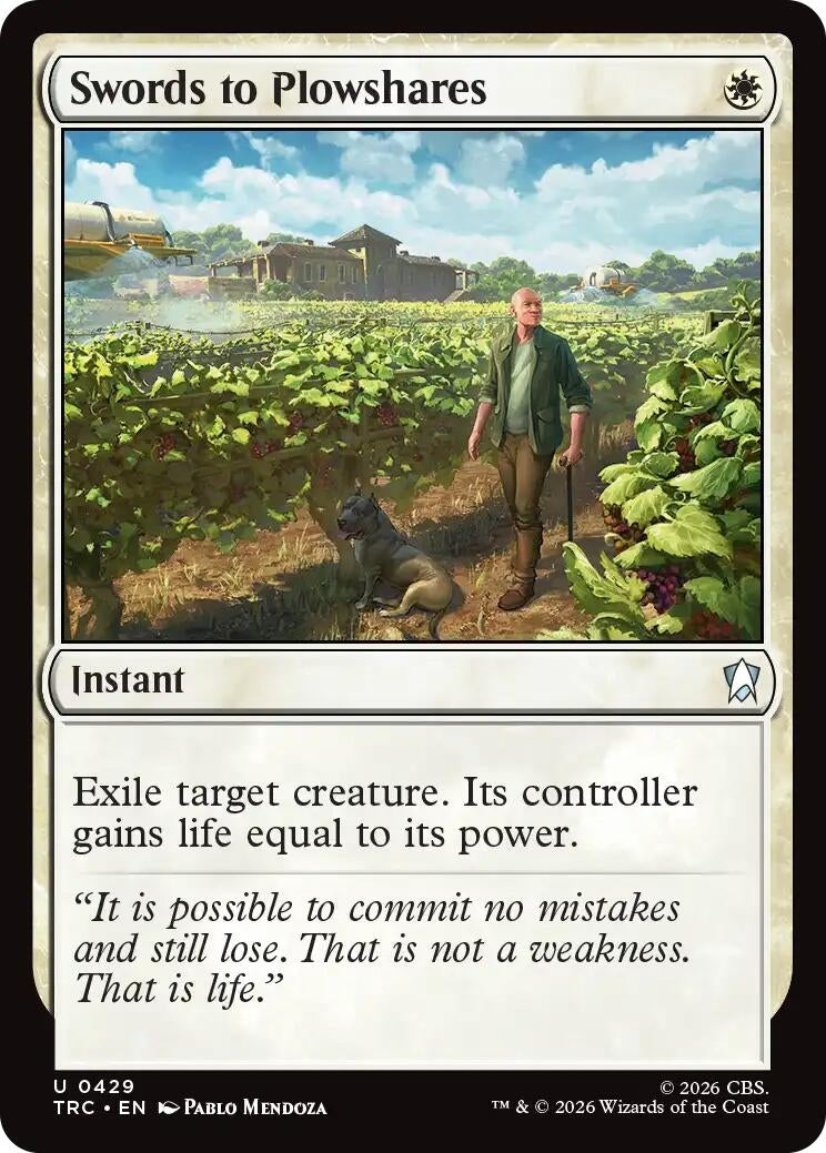 Image for Swords to Plowshares (429) (TRC) - Magic: The Gathering