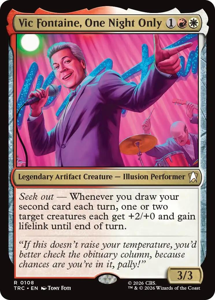 Image for Vic Fontaine, One Night Only (Surge Foil) (108) (TRC) - Magic: The Gathering