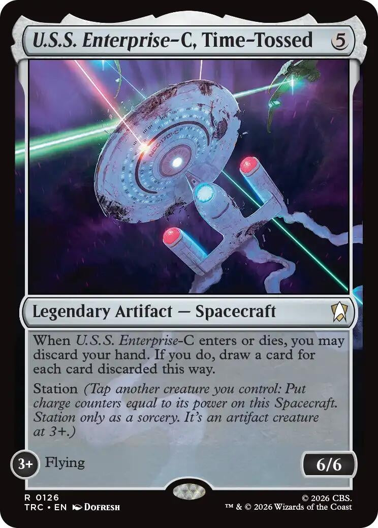 Image for U.S.S. Enterprise-C, Time-Tossed (Surge Foil) (126) (TRC) - Magic: The Gathering