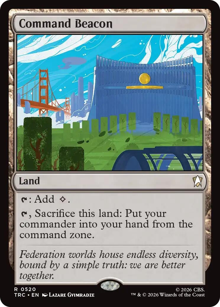 Image for Command Beacon (Surge Foil) (520) (TRC) - Magic: The Gathering