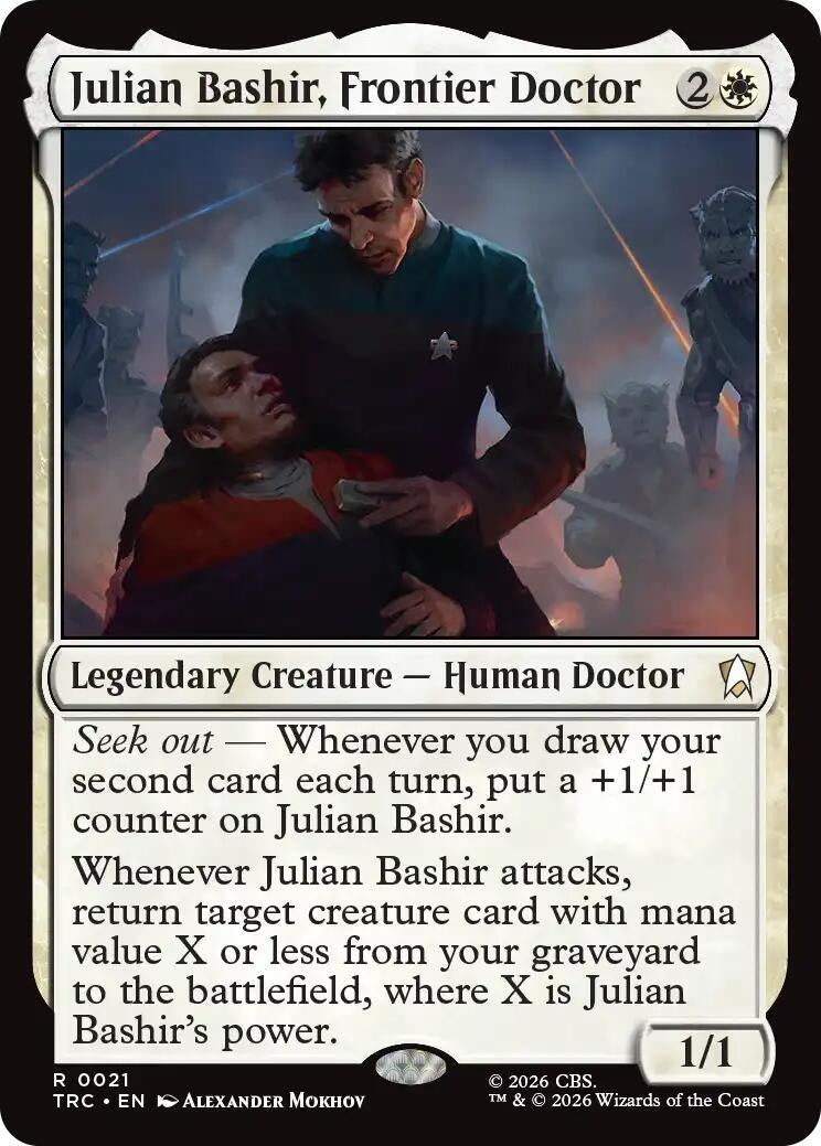 Image for Julian Bashir, Frontier Doctor (Surge Foil) (21) (TRC) - Magic: The Gathering