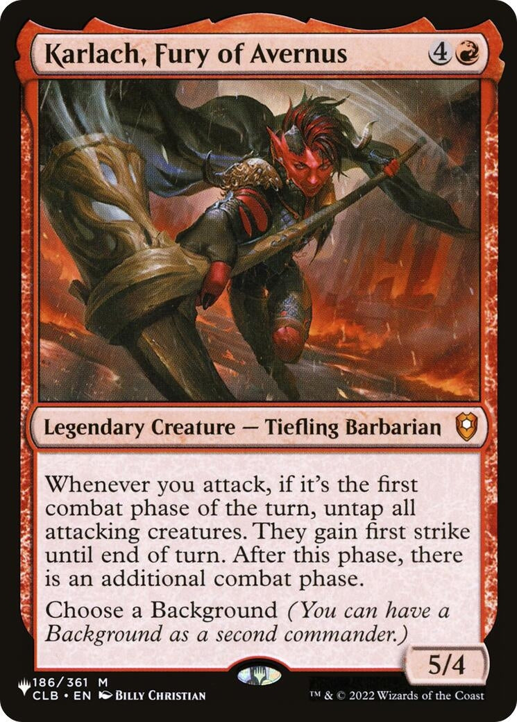 Image for Karlach, Fury of Avernus (186) (LIST) - Magic: The Gathering