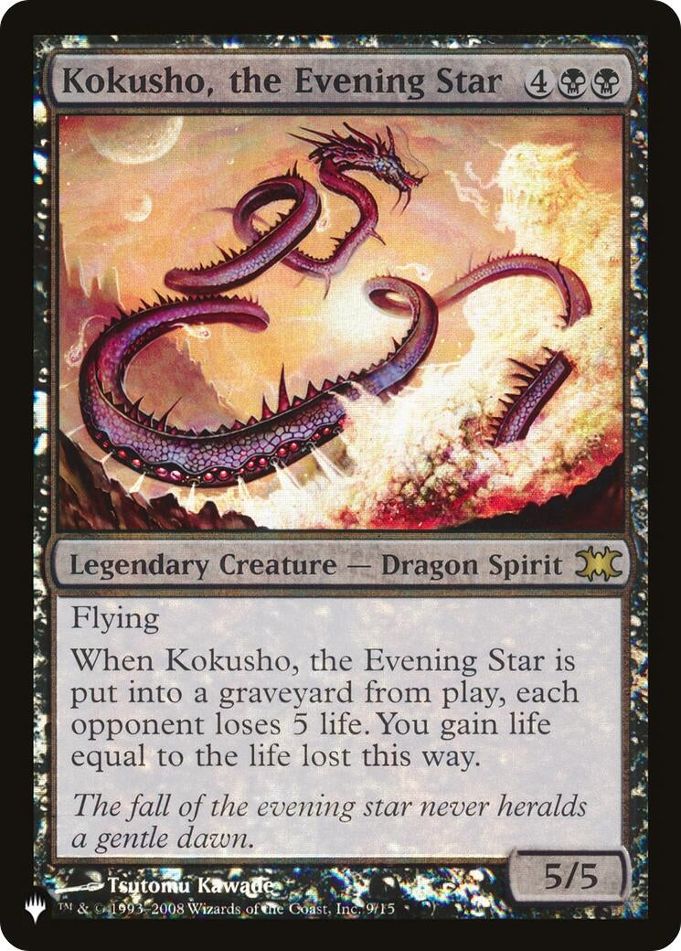 Image for Kokusho, the Evening Star (9) (LIST) - Magic: The Gathering