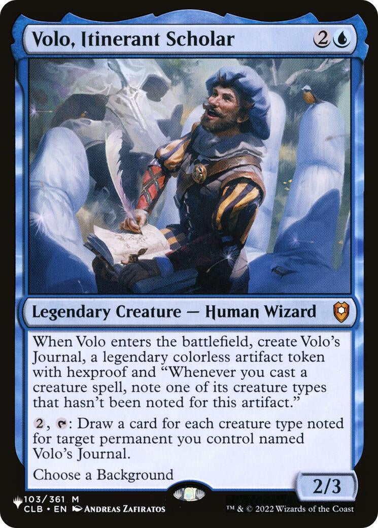 Image for Volo, Itinerant Scholar (103) (LIST) - Magic: The Gathering