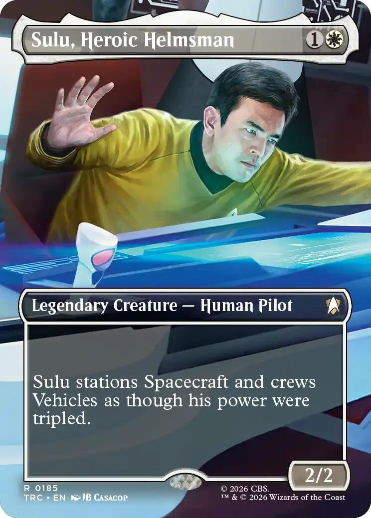 Image for Sulu, Heroic Helmsman (Borderless) (185) (TRC) - Magic: The Gathering