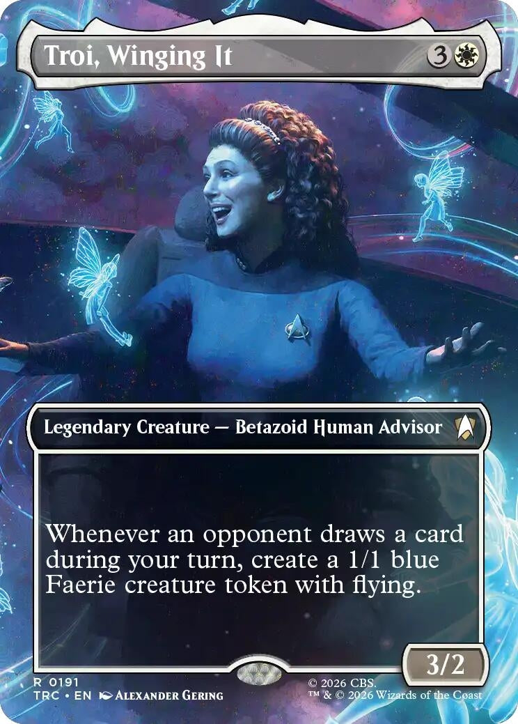 Image for Troi, Winging It (Borderless) (191) (TRC) - Magic: The Gathering
