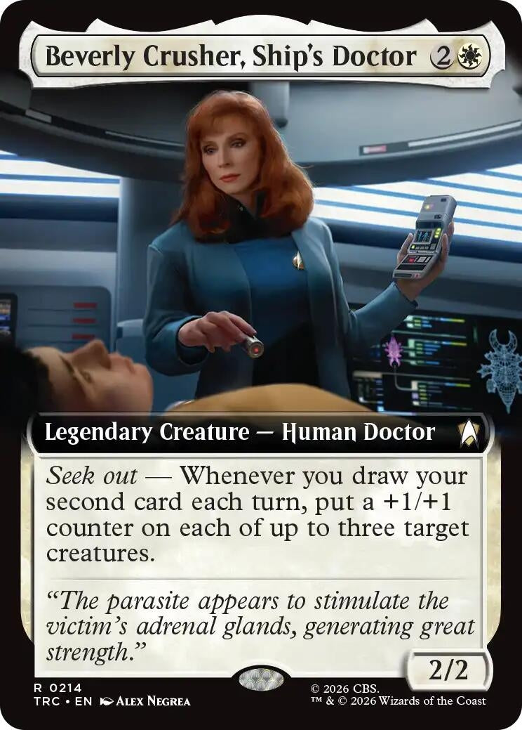 Image for Beverly Crusher, Ship's Doctor (Extended Art) (214) (TRC) - Magic: The Gathering