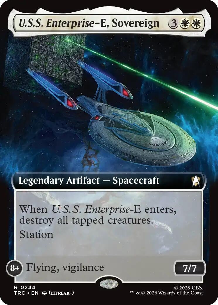 Image for U.S.S. Enterprise-E, Sovereign (Extended Art) (244) (TRC) - Magic: The Gathering